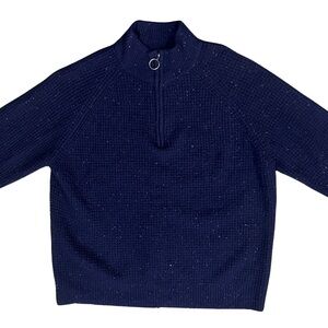 Women’s Navy Quarter-Zip Knit Sweater